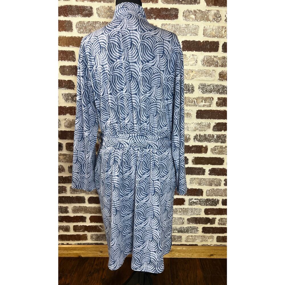 Haven Well Within Organic Cotton Jersey Abstract Wave Robe Women's Size L - Picture 3 of 7